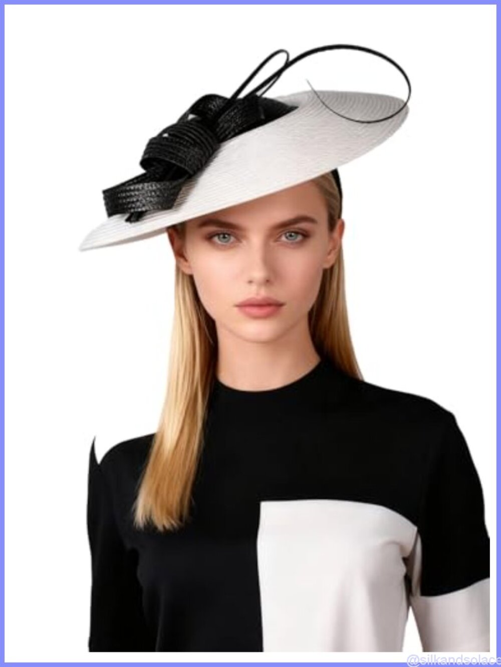 Vintage Fascinators Pillbox Hat for Women Straw Fedora Wide Brim Sinamay Derby